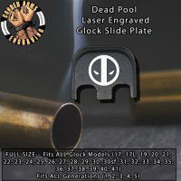 Dead Pool Laser Engraved Glock Slide Plate