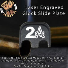 2A Guns Laser Engraved Glock Slide Plate