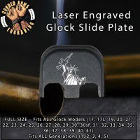 Lady Liberty Laser Engraved Glock Slide Plate