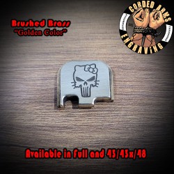 Hello Kitty Punisher Laser Engraved Glock Slide Plate 
