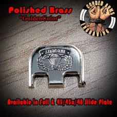 Airborne Jump Wings Laser Engraved Glock Slide Plate 