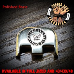 US Navy Logo Laser Engraved Glock Slide Plate 