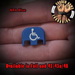 Handicap Laser Engraved Glock Slide Plate