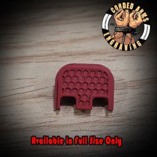 Red HoneyComb Laser Engraved Glock Slide Plate 