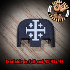 Jerusalem Cross Laser Engraved Glock Slide Plate
