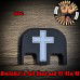 Cross Laser Engraved Glock Slide Plate