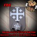 Jerusalem Cross Laser Engraved Glock Slide Plate