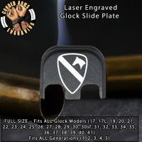 1st Cavalry Laser Engraved Glock Slide Plate