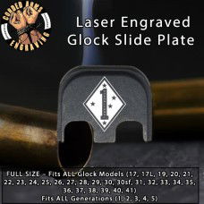 1st Marine Division Laser Engraved Glock Slide Plate