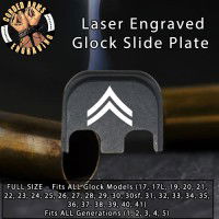 Corporal E4 Laser Engraved Glock Slide Plate