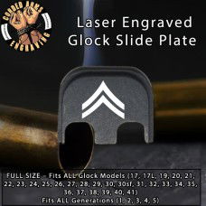 Corporal E4 Laser Engraved Glock Slide Plate