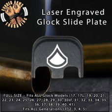 Private First Class E3 Engraved Glock Slide Plate