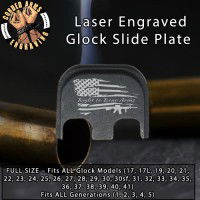 Right To Bear Flag Laser Engraved Glock Slide Plate