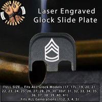Sergeant First Class E7 Laser Engraved Glock Slide Plate