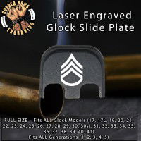 Staff Sergeant E6 Laser Engraved Glock Slide Plate