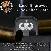 Senior Parachutist Badge Laser Engraved Glock Slide Plate