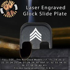 Sergeant E5 Laser Engraved Glock Slide Plate
