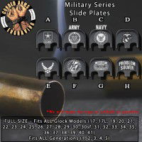 Military Series Custom Laser Engraved Glock Slide Plates