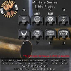 Military Series Custom Laser Engraved Glock Slide Plates