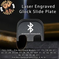Wireless Holepunch Laser Engraved Glock Slide Plate