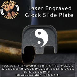 YinYang Laser Engraved Glock Slide Plate