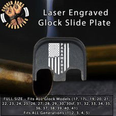 Paramedic Flag Laser Engraved Glock Slide Plate