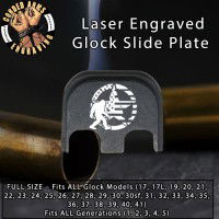 Big Foot Star Flag Laser Engraved Glock Slide Plate