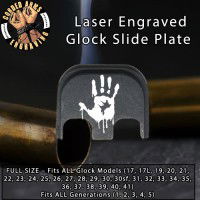 Bloody Hand Engraved Glock Slide Plate