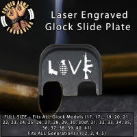 Love Laser Engraved Glock Slide Plate