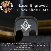 Masonic Laser Engraved Glock Slide Plate