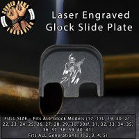 Grim Reaper with Rifle Engraved Glock Slide Plate