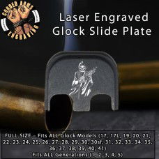 Grim Reaper with Rifle Engraved Glock Slide Plate