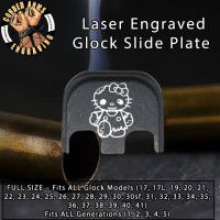 Zombie Hello Kitty Engraved Glock Slide Plate