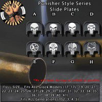 Punisher Series Custom Laser Engraved Glock Slide Plates