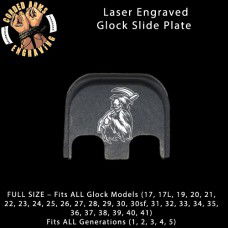 Grim Reaper Laser Engraved Glock Slide Plate
