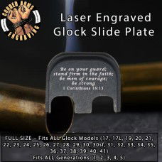 1 Corinthians 16:13 Laser Engraved Glock Slide Plate