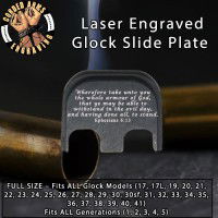 Ephesians 6:13 Laser Engraved Glock Slide Plate