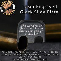 Joshua 1:9 Laser Engraved Glock Slide Plate