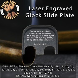 Psalm 27:2 Laser Engraved Glock Slide Plate