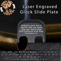 Revelation 6:8 Laser Engraved Glock Slide Plate