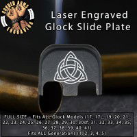 Celtic Trinity Knot Laser Engraved Glock Slide Plate