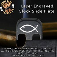 Christian Fish Laser Engraved Glock Slide Plate