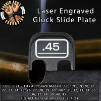 .45 Laser Engraved Glock Slide Plate