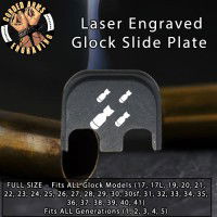 Bomb Drop Laser Engraved Glock Slide Plate