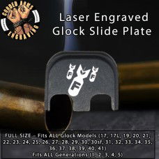 Incoming F-Bombs Laser Engraved Glock Slide Plate