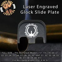 This is my Peace Sign Laser Engraved Glock Slide Plate
