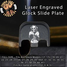 Playing with Death Laser Engraved Glock Slide Plate