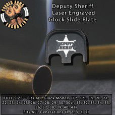 Deputy Sheriff Laser Engraved Glock Slide Plate