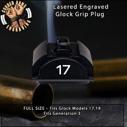 17 Lasered Engraved Glock Grip Plug