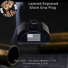 American Flag Lasered Engraved Glock Grip Plug